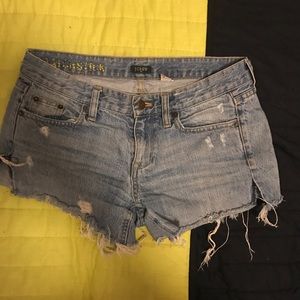Jcrew denim cut off shorts